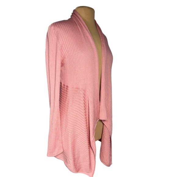 ST. JOHN pink open front cardigan size M - Picture 4 of 8